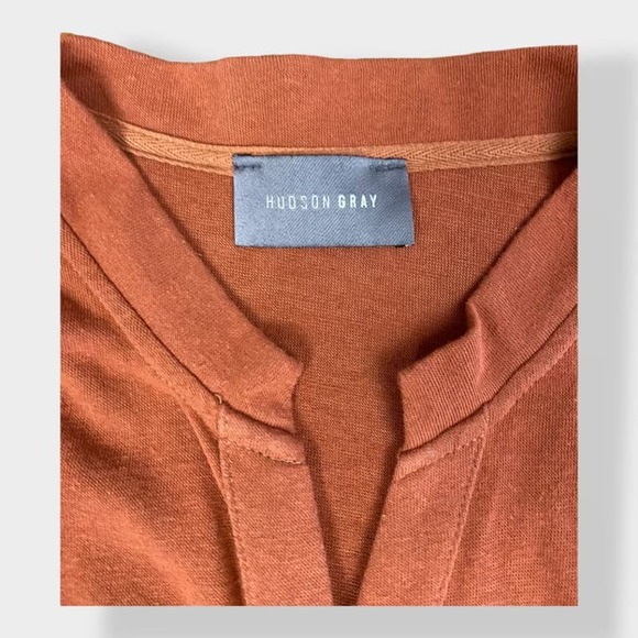 Hudson Gray Button Up Blouse in Rust Size M - Picture 2 of 8